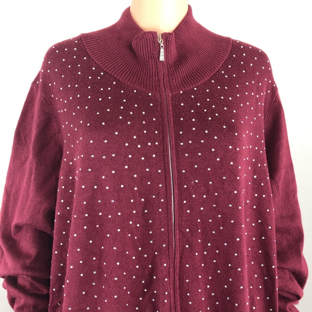 Questions Red 3X Cardigan - Picture 2 of 8
